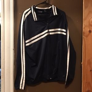 On Line Striped Zip Up Jacket